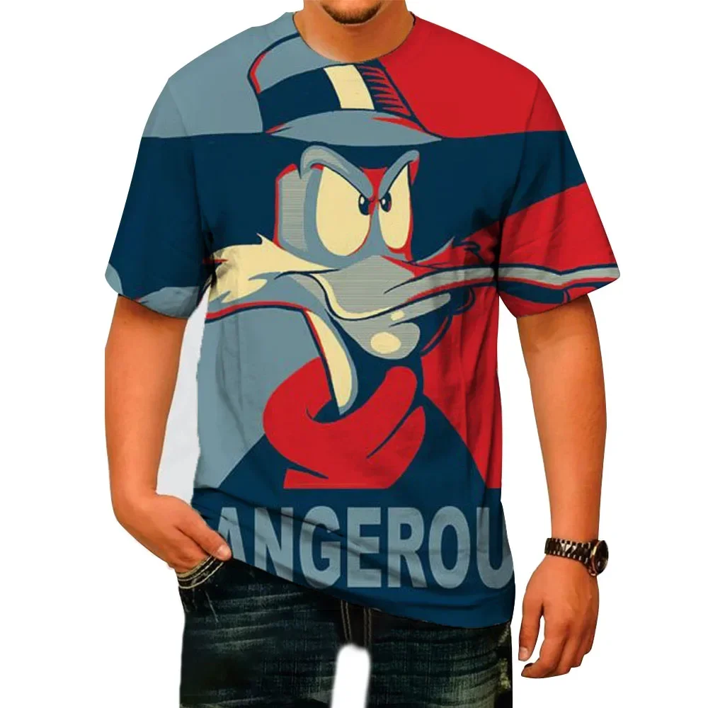 2024 летняя футболка с 3D принтом Дональда Дак уличная одежда повседневная модная