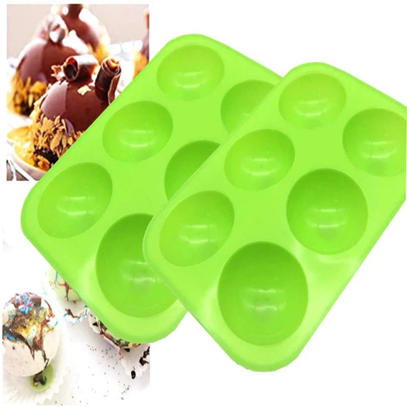 

2Pcs Chocolate Mold Silicone Mold Baking Mold For Making Hot Chocolate Bomb Cake Jelly Dome Mousse Bakery Accessories