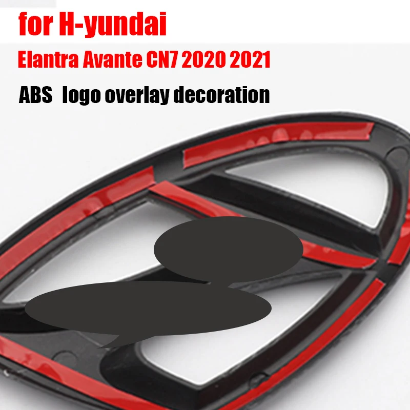 

Переднее и заднее Рулевое колесо для Hyundai Elantra Avante CN7 20 21, украшение логотипа автомобиля из АБС-пластика с гальваническим покрытием и углеродным пайкой, 3d-логотип