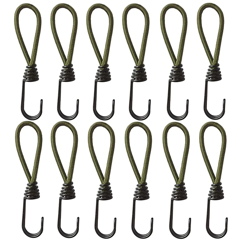 

12 шт., тянущийся шнур для палатки, брезент, двойной крючок, палатка для кемпинга, сверхпрочный эластичный шнур для кемпинга, караван и багажа
