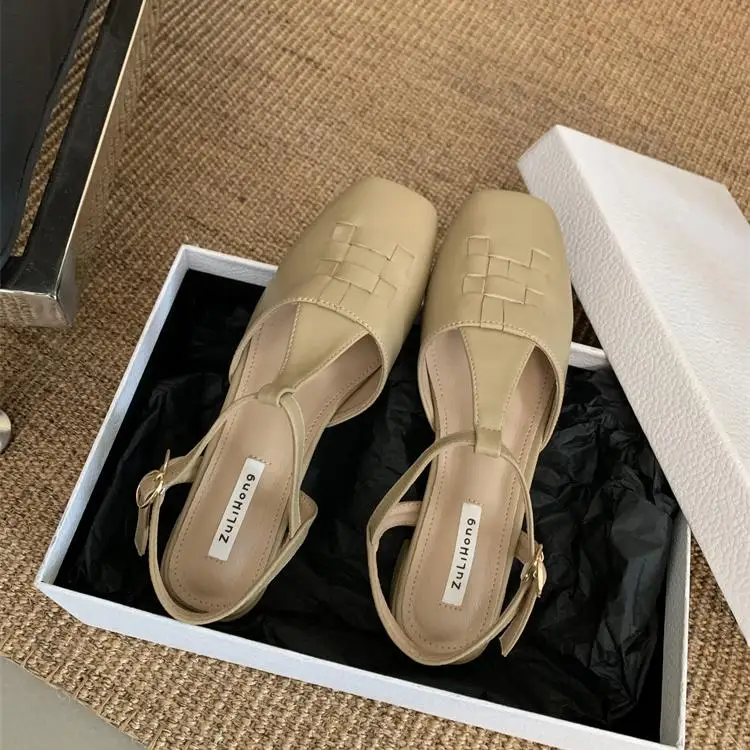 Женская обувь в стиле ретро богемные сандалии лето 2024 мягкие оригинальные