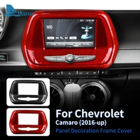 airspeed for chevrolet camaro 2016 2022 car navigation screen panel frame real carbon fiber sticker auto interior accessories