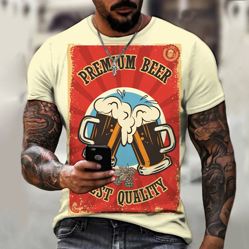 

Luxury Men's T-shirts Beach Oversized T-shirt Harajuku 3D Printed Hip-hop Tracksuit O Neck Summer Casual 2022 New Sportswear