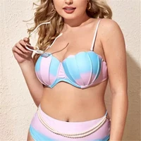 bikini women two piece swimsuit ombr%c3%a9 print bikini shell shape sexy brazilian bikini set swim suits for women summer beachwear