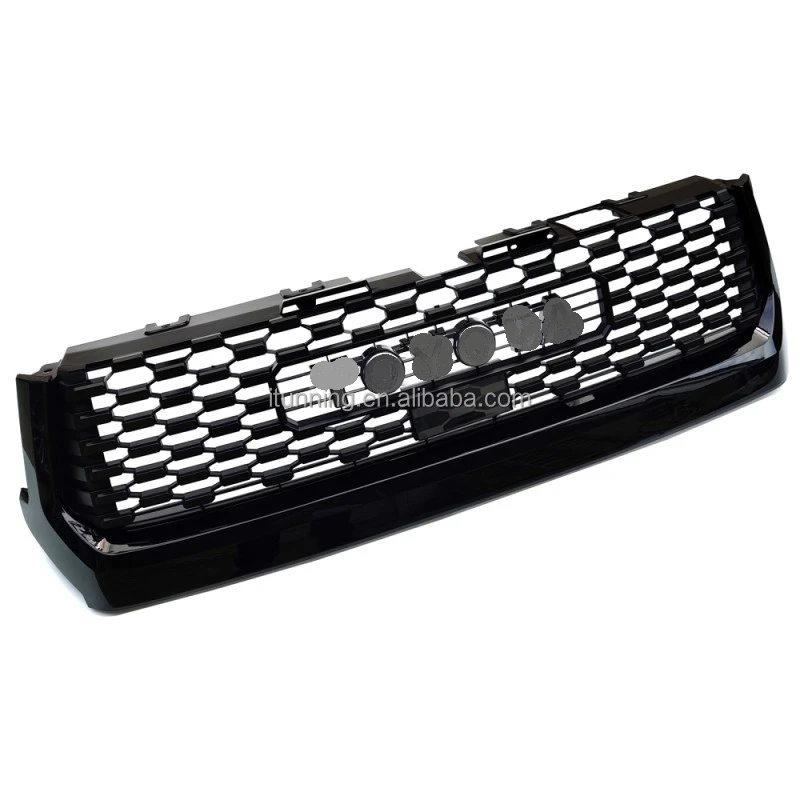 

Upgraded ABS gloss Black color car Front grille grill with emblem For toyota Tundra 2014-2019 body kit