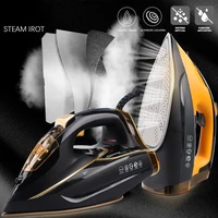 household electric steam iron handheld supper powerful electric iron for clothes black iron for professional use 2400w
