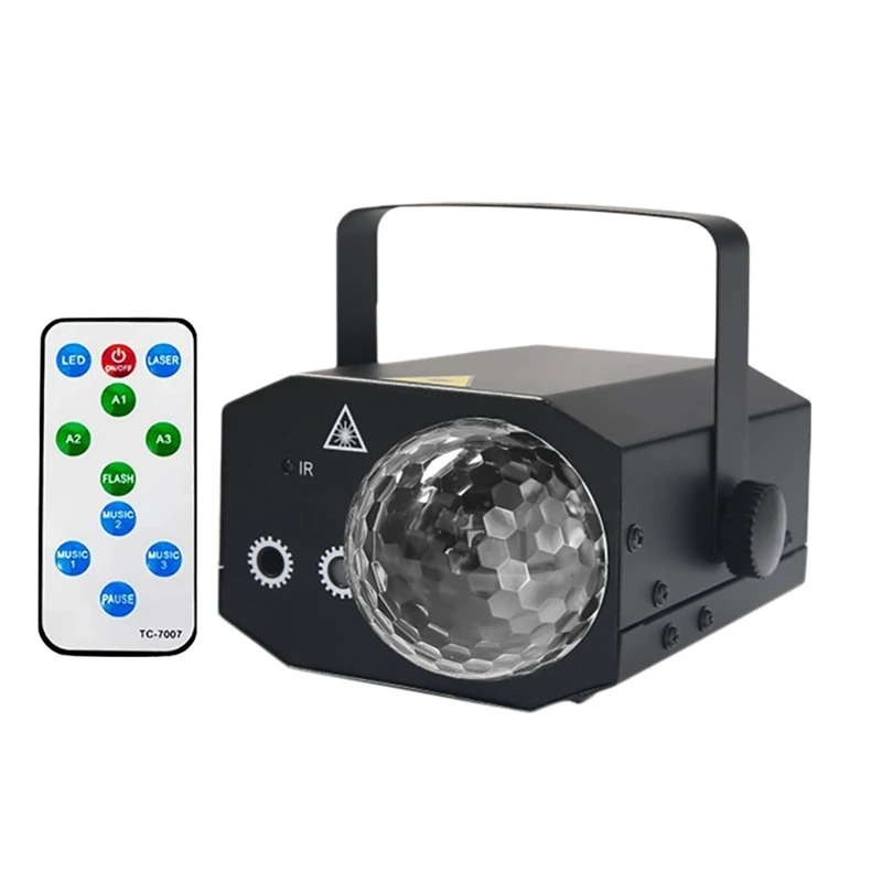 

GTBL Party Light LED Crystal Magic Ball Light Sound Controlled Remote Control Projection Effect Suitable for Karaoke