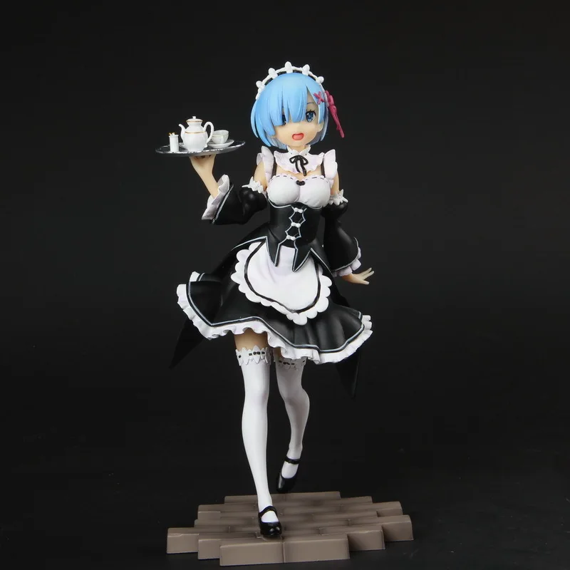 

Anime Re Life In A Different World From Zero Figures Rem Kawaii Model Toys Cosplay Maid Grimace Change Face Figurine Doll Gift