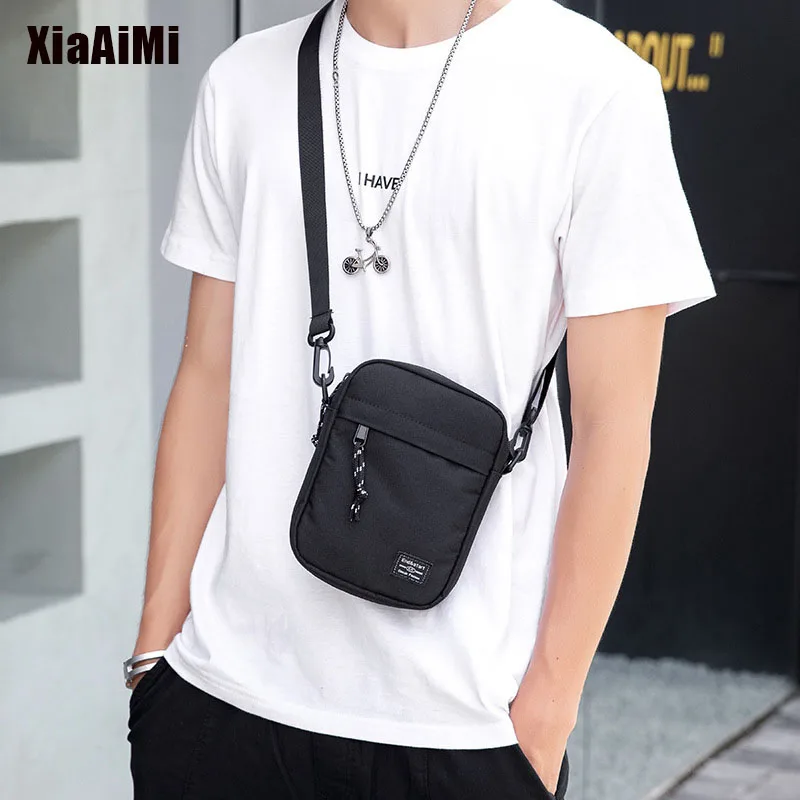 Men'S Small Bag Shoulder Bag Trendy Diagonal Backpack  Chest Bag Light Boy Mini Casual Bags Mobile Phone Waist Pack