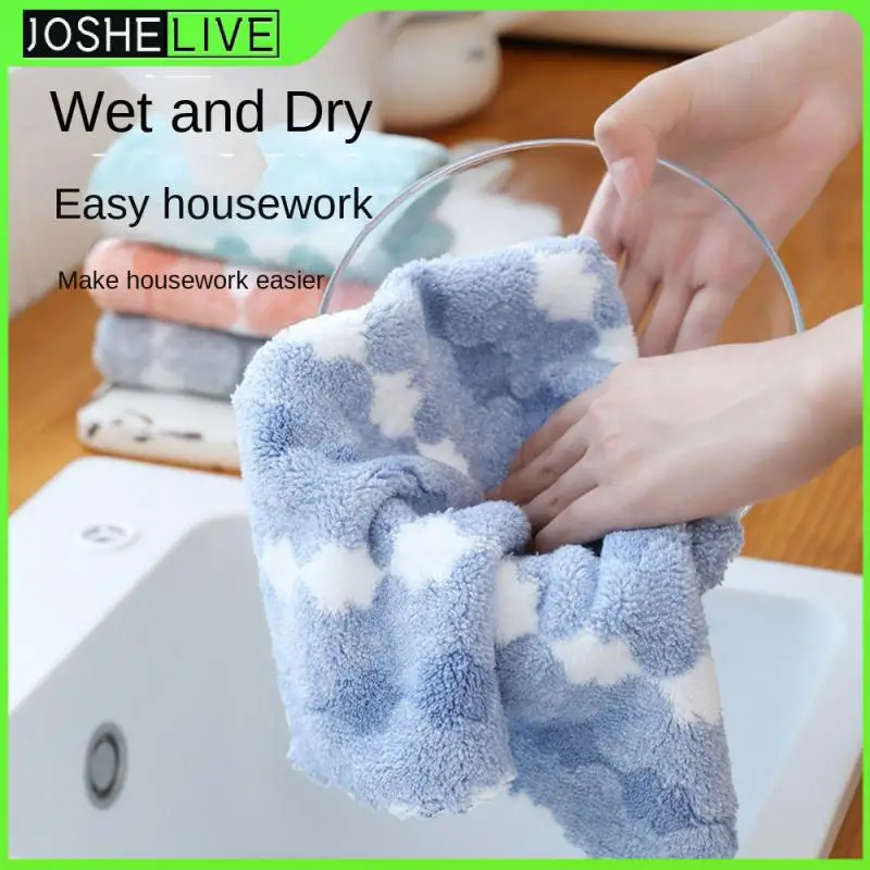 

Upgrade New Dish Towels Modern Minimalist Bamboo Charcoal Fiber Thickened Dishwashing Towel Convenient 30×30cm Simple Dish Towel