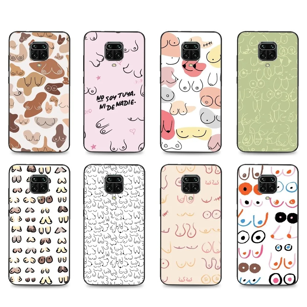 z nadrukiem Boobs Art Print Etui na telefon do Xiaomi Mi 5X 8 9 10 11 12 lite pro 10T PocoX3pro PocoM3 Note