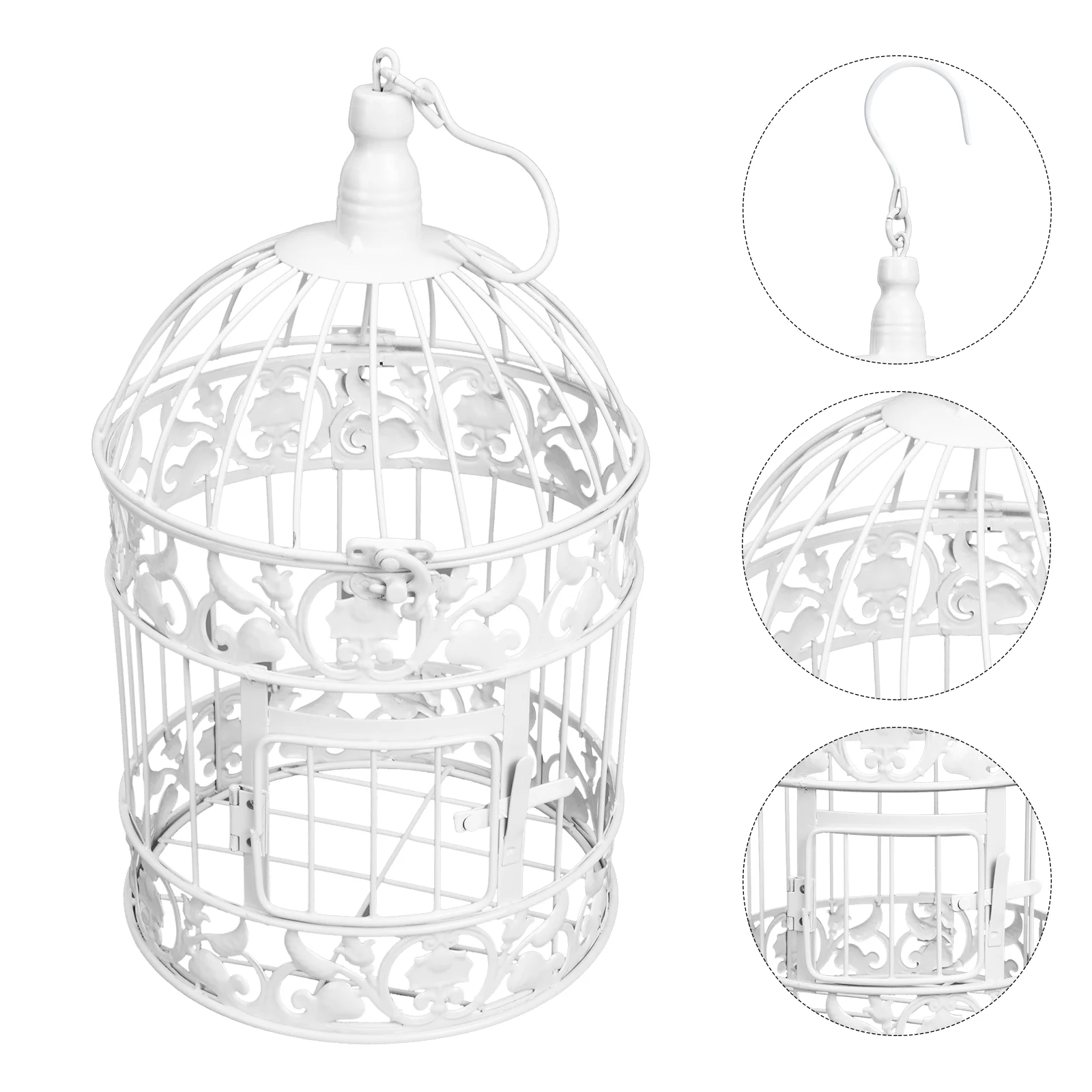 

Outdoor Home Decor Birdcage Decoration Decorative Scene Layout Showcase European-style Adornment Iron Craft White Wedding