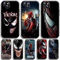 marvel spiderman venom for apple iphone 13 12 11 pro 12 13 mini x xr xs max se 5 6 6s 7 8 plus phone case black funda back soft