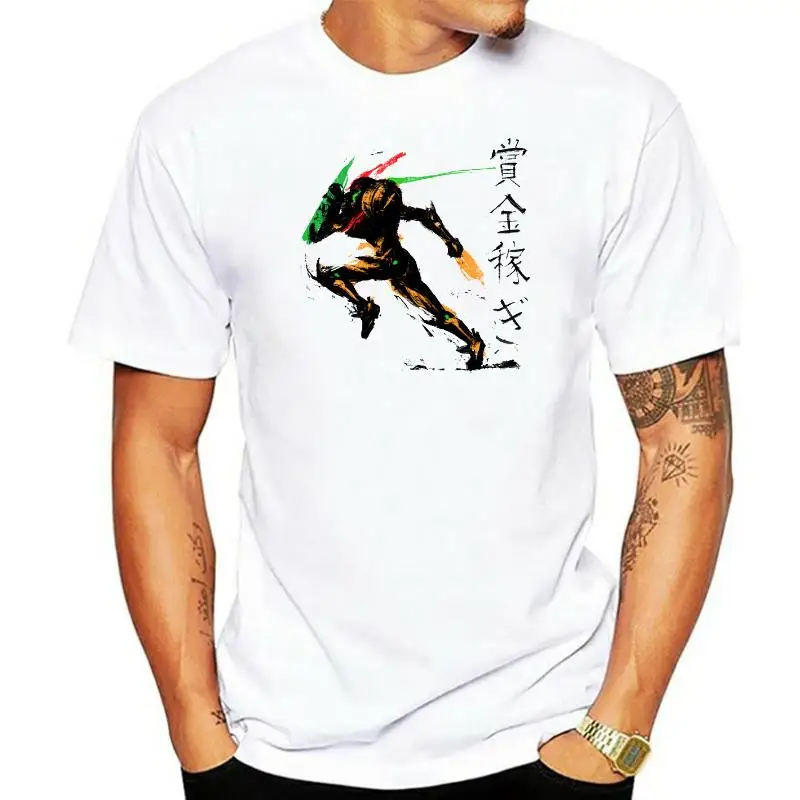 

Новая мужская футболка с принтом космический охотник за головами Самус Аран Метроид потрясающая Футболка с принтом хип-хоп футболки Топы ...
