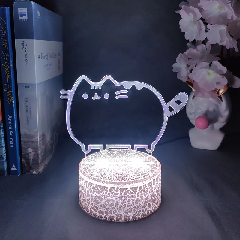Cute Cat 3D LED Neon Animal Lamps RGB Battery Night Light Colorful Gift for Kid Child Kawaii Kitten Bedroom Table Desk Decor images - 6