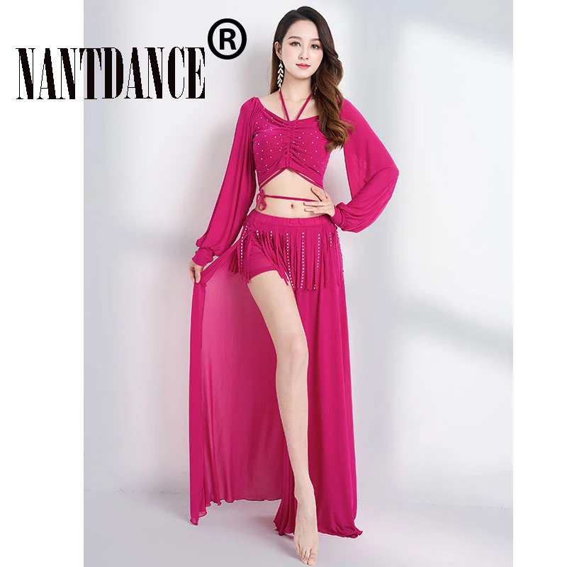 Комплект брюк для танца живота тренировочная одежда модный костюм восточного