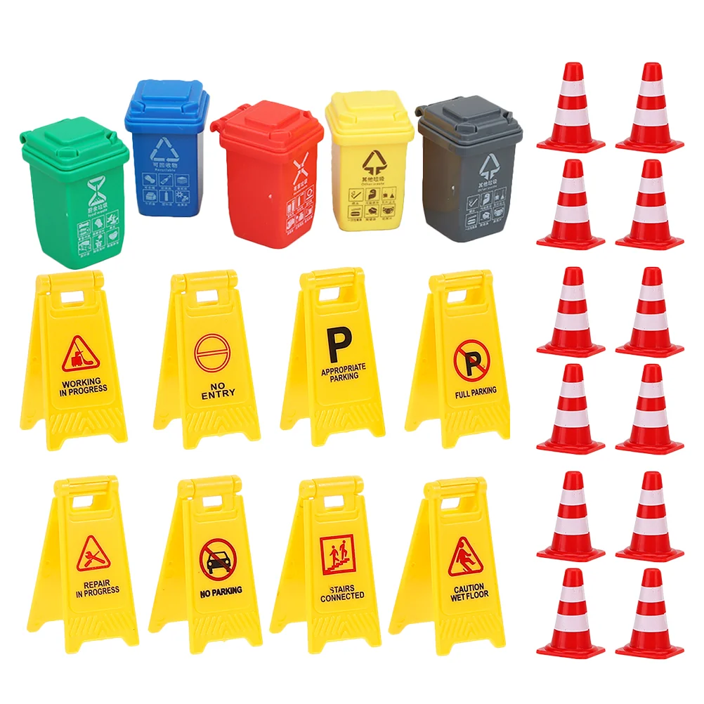 

25pcs Traffic Signs Toys Traffic Road Signs Playset Road Tape for Kids