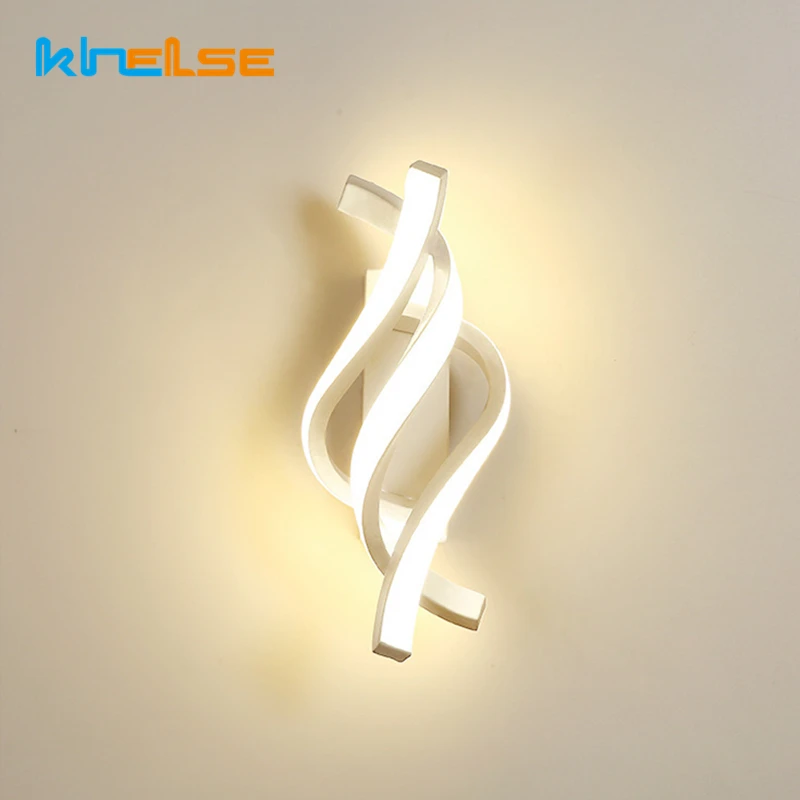 

16W Modern LED Wall Lamp Minimalist Spiral Wave Silicone Liner Light for Living Room Bedroom Bedside Decoration Lighting Fixture