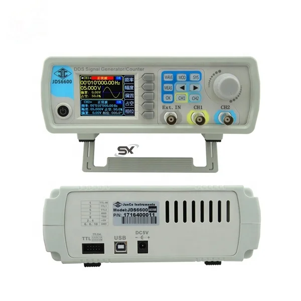 

JDS6600 DDS Source Dual Channel Arbitrary Wave Function Signal Generator for 60MHz Frequency Count