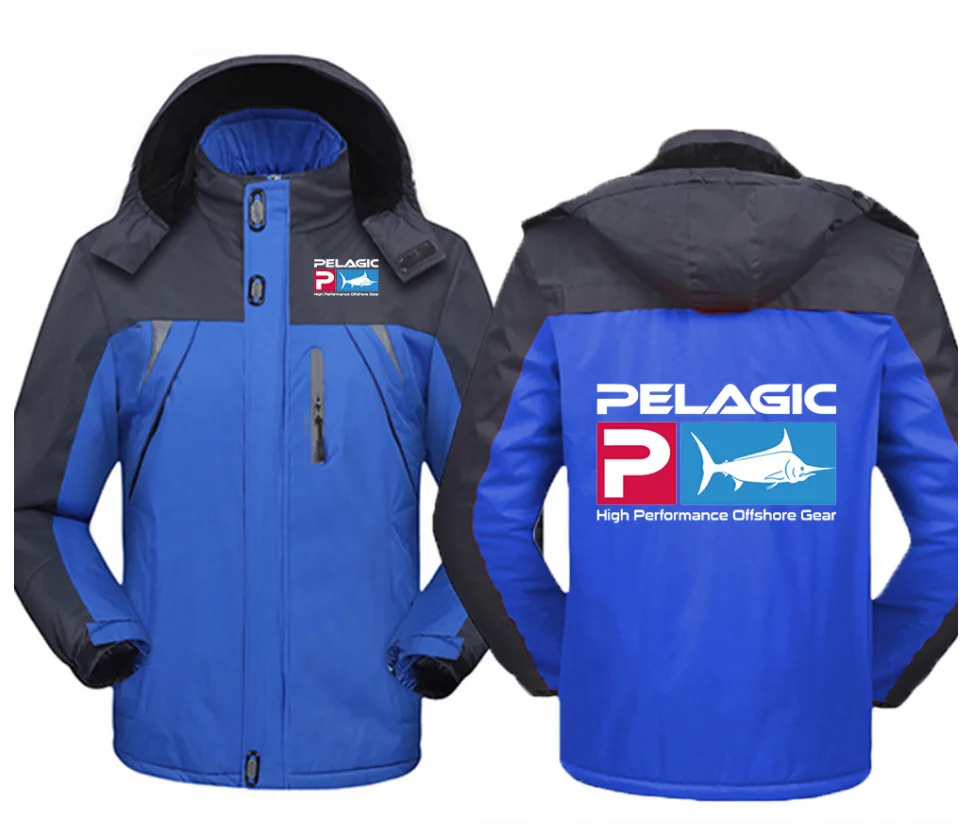 

Pelagic Fishing 2022 Men's New Winter Jackets Windbreak Warmer Padded Hooded Fashionable Printing Outerwear Casual Coats Tops