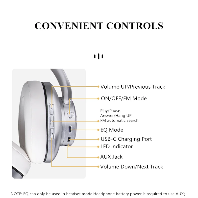 Фото Беспроводные наушники SODO MH-10 2 в 1, Hi-Fi стерео Bluetooth-совместимые наушники-вкладыши 5,0 с микрофоном, поддержка TF/FM №4