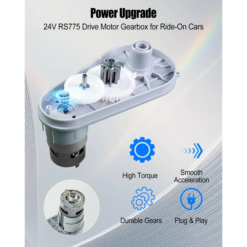 Фото Высокоскоростной мотор-редуктор AB34-24V RS775 для электромобилей, мощный приводной двигатель 280 Вт, 360 об/мин №1