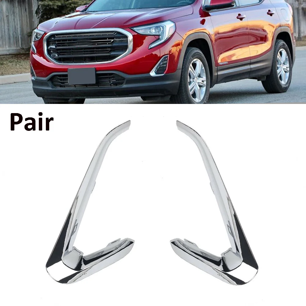 

2pcs Car Front Fog Light Chrome Cover Trims Right+Left For GMC For Terrain 2018-2020 | SL, SLE Models 23335551 Car Accessories