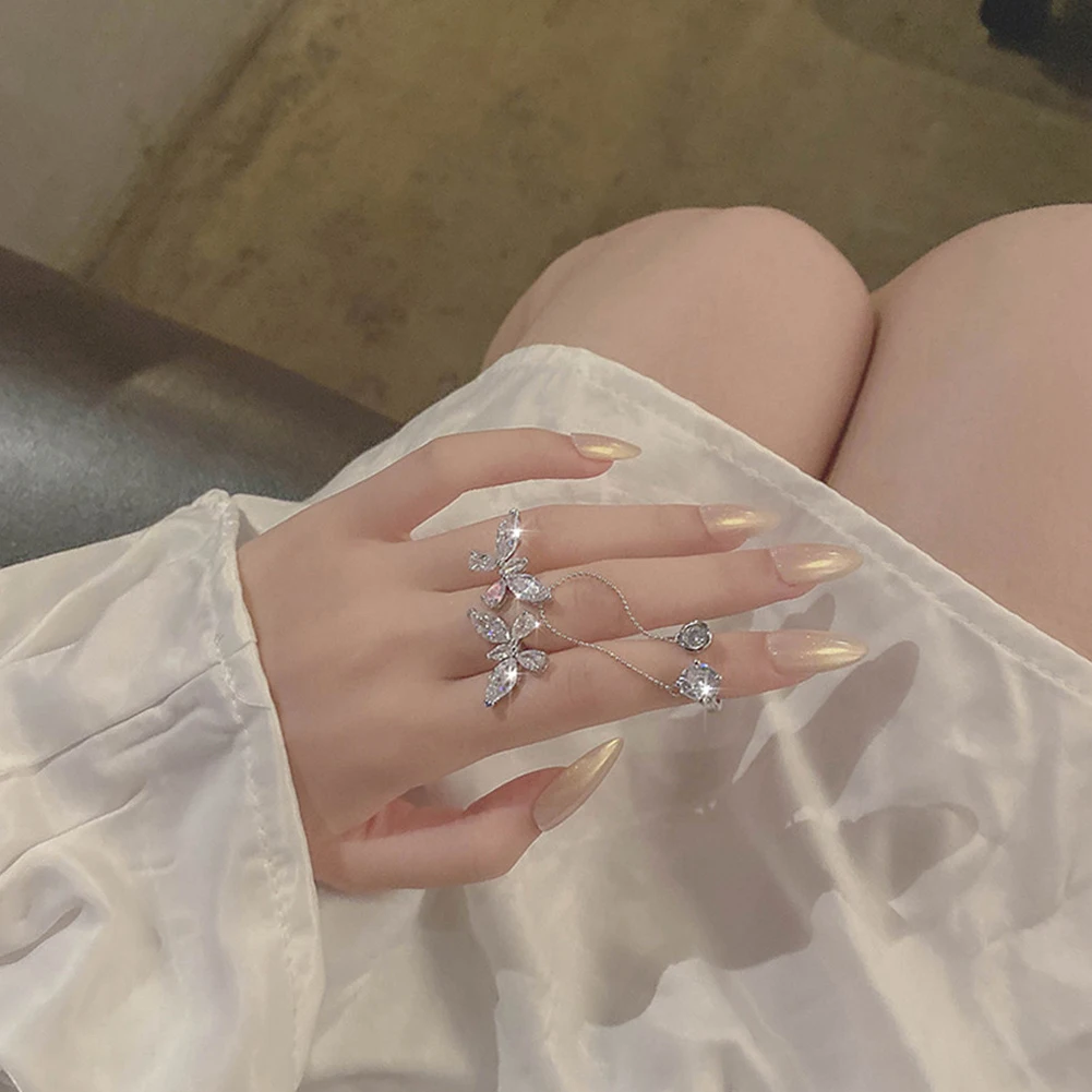 

2022 New Fashion Take out the butterfly ring, three-dimensional female opening can adjust the trend and personality