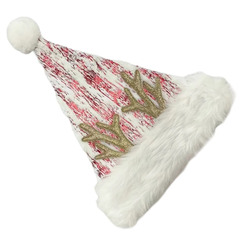 Толстая теплая рождественская шапка плюшевая шляпа с рогом оленя Санта-Клауса