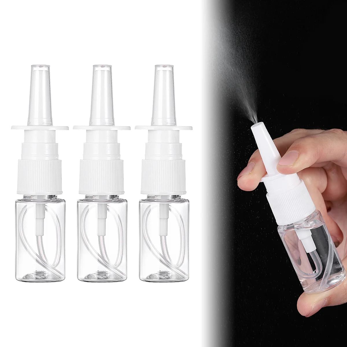

Spray Bottles Bottle Nasal Sprayer Rhinitis Mist Empty Pump Travel Containers Water Makeup Portablerefillable Clear Diffuser