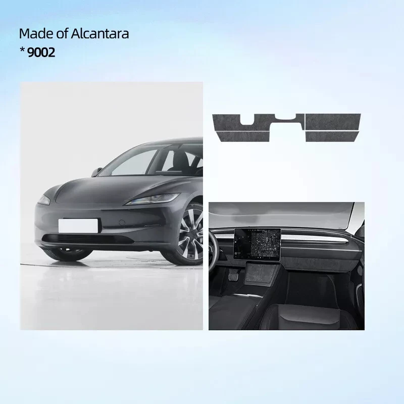 Замшевая наклейка для приборной панели Tesla Model 3 2024