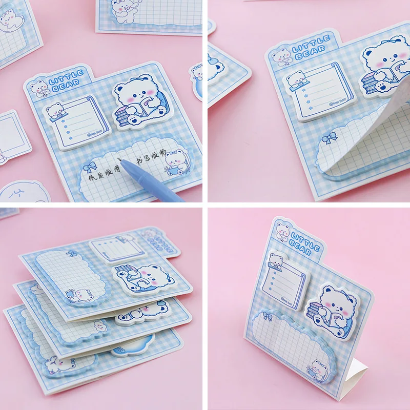 Фото 60 листов Bear Treasure Post Note Become Sweet Soft Cute Bear Face Super Healing Notes Маркировка Обучение Подарок Липкий блокнот для заметок №4