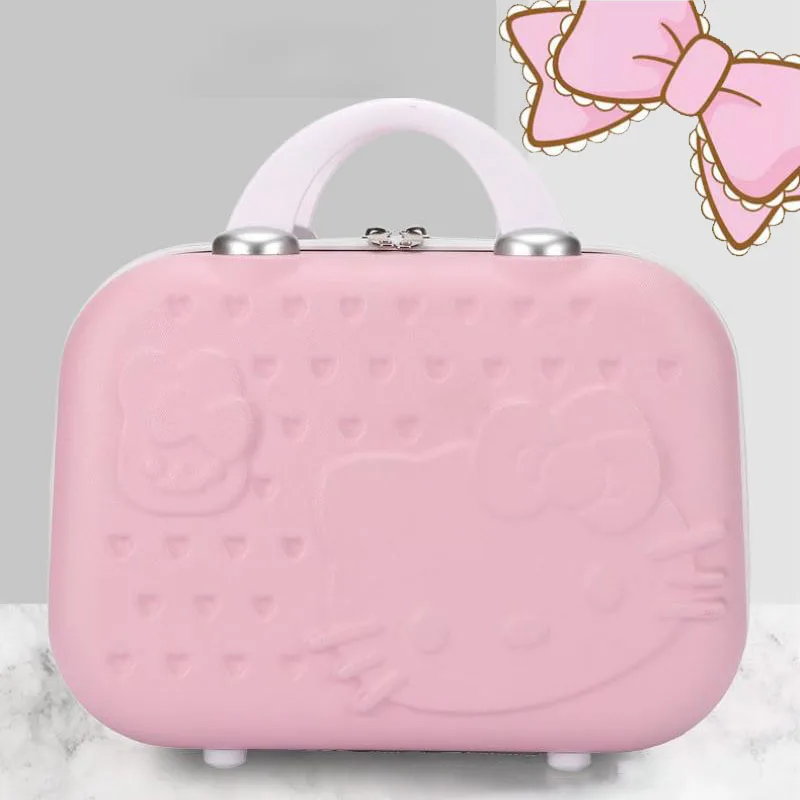 

Sanrio Hellokitty New Cartoon Kawaii Cosmetic Box 14 Inch Mini Hand Luggage Storage Bag Small Password Box 12/14/16 Inch