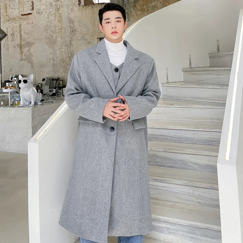 Поддельный модный съемный жилет из двух частей шерстяное пальто мужское Новое