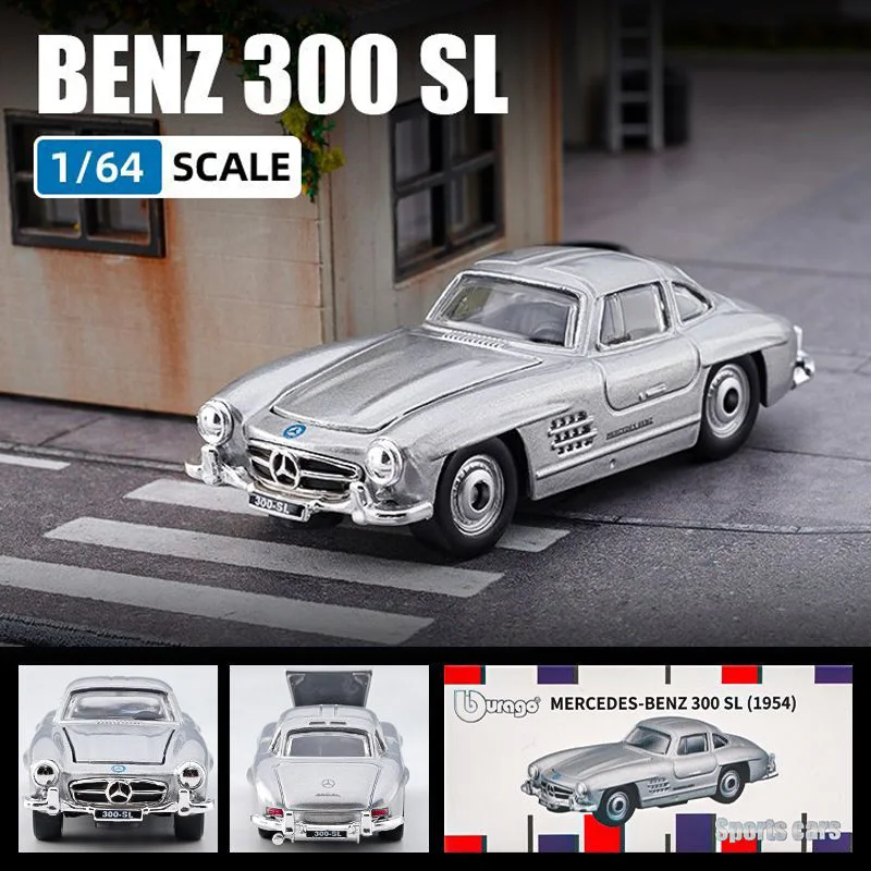 

Bburago 1:64 Scale BENZ 300 SL Miniature Alloy Car Model Diecast Vehicle Replica Collection Toy For Boy Gifts