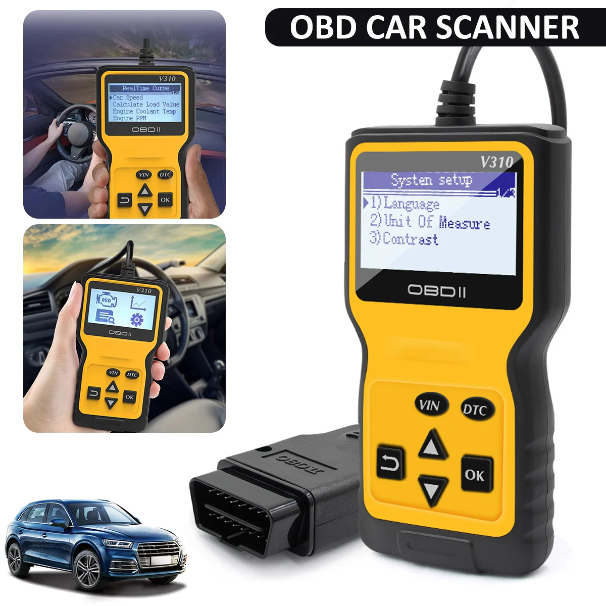 

Автомобильный сканер OBD2, считыватель кодов, сканер кодов ошибок двигателя, сканер OBD для OBD II, Автомобильные диагностические инструменты