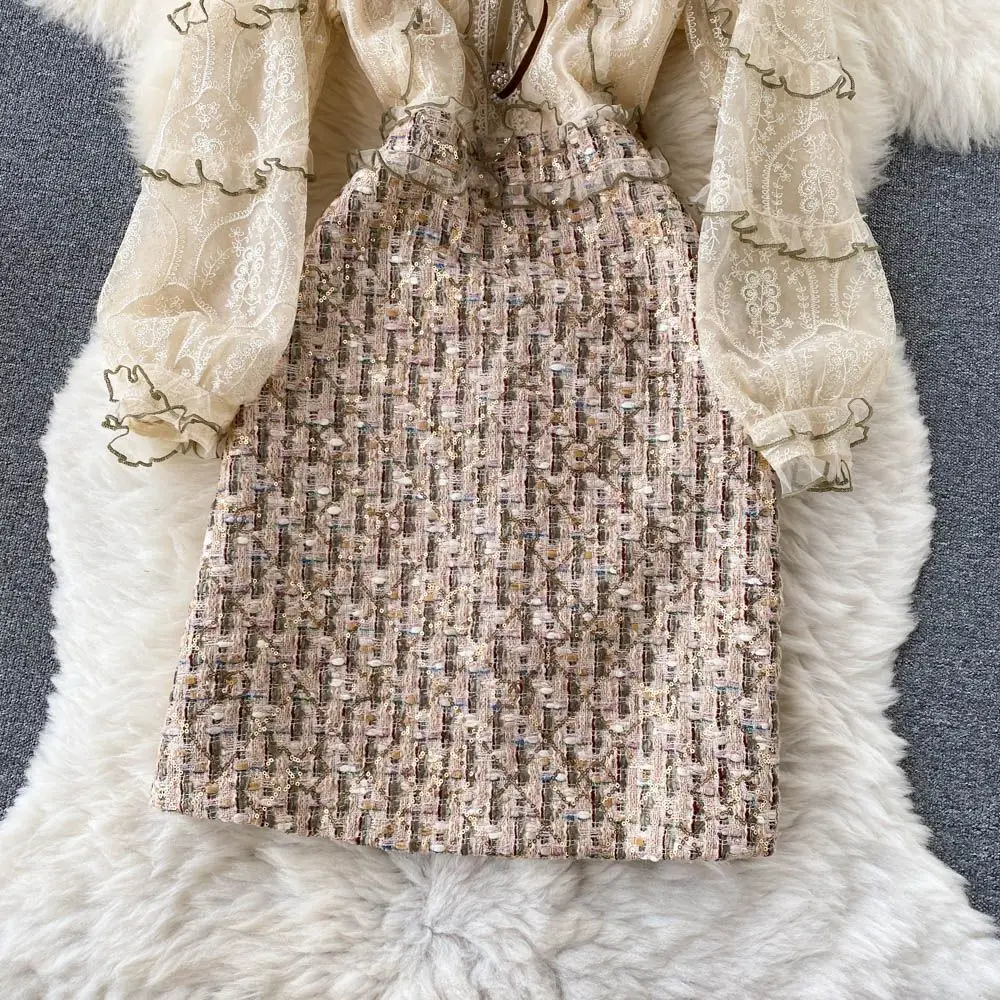 Высококачественная роскошная женская маленькая ароматная юбка во французском