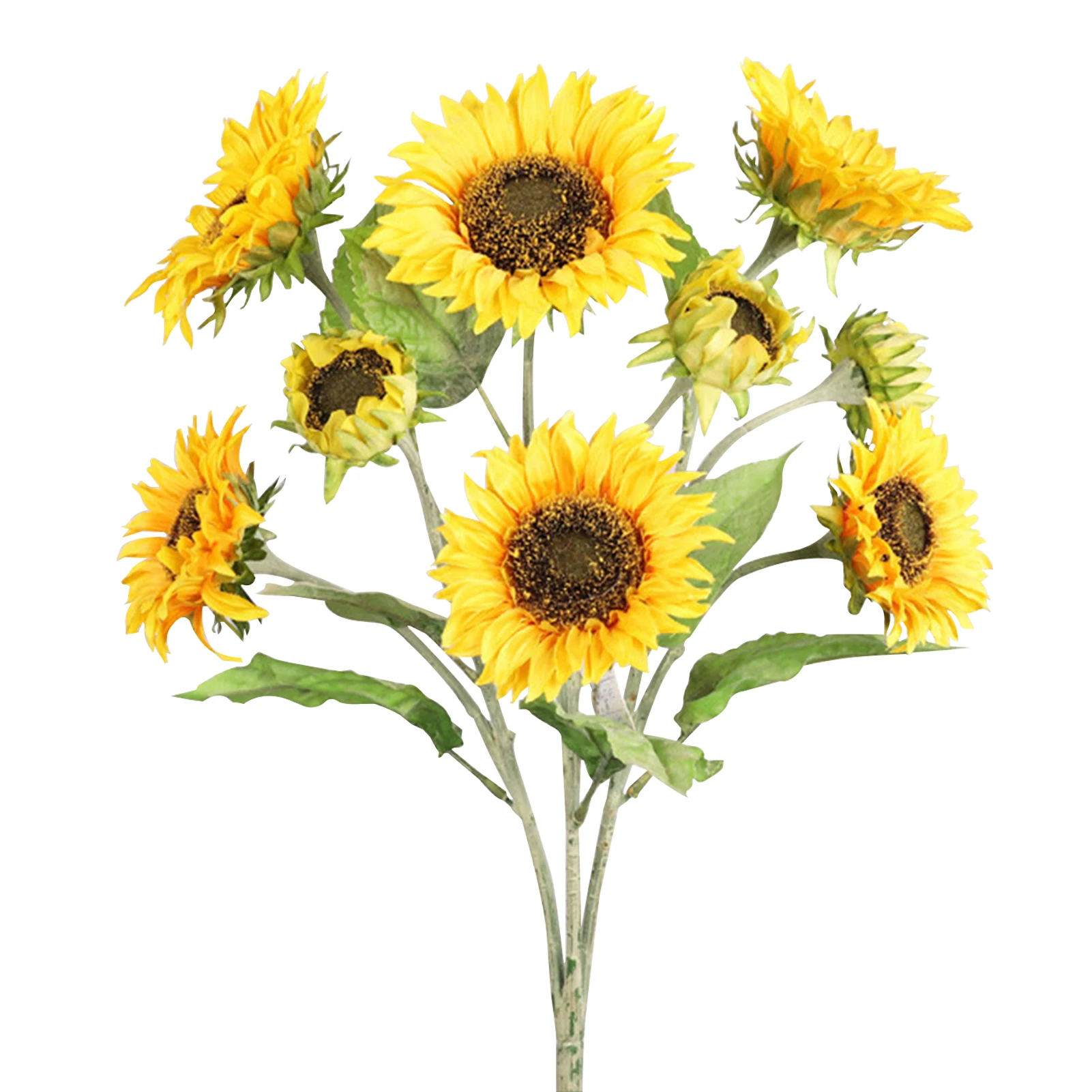 

Realistic Living Room Artificial Flower Photo Prop Sunflower Bush Fake Gift Table Centerpiece Rural Home Decor Party Romantic