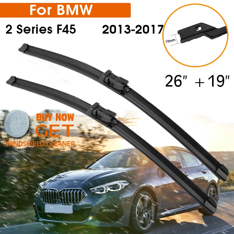 

Car Wiper For BMW 2 Series F45 2013-2017 Windshield Rubber Silicon Refill Front Window Wiper 26"+19" LHD RHD Auto Accessorie