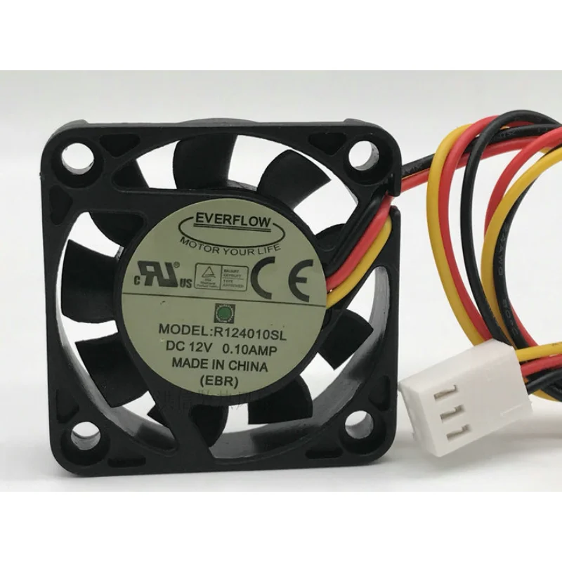 Новый Кулер Для процессора EVERFLOW R124010SL 12 В 4010 а 4 см 3-проводной бесшумный охлаждающий вентилятор