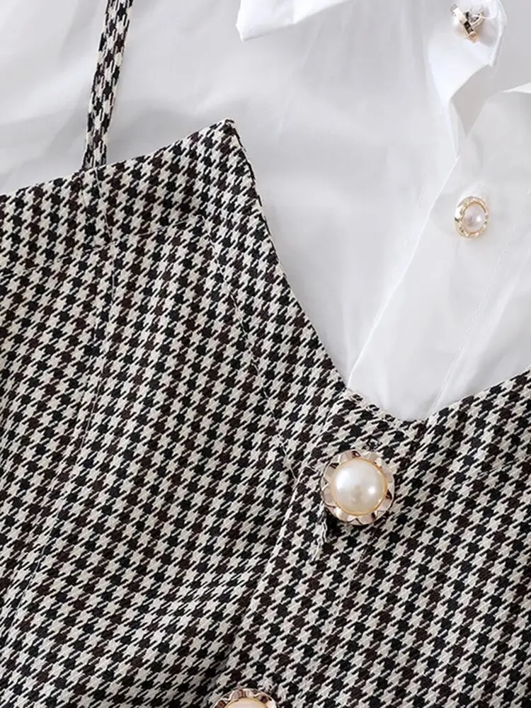 Женская рубашка в Корейском стиле на бретелях весна-осень однотонная блузка с