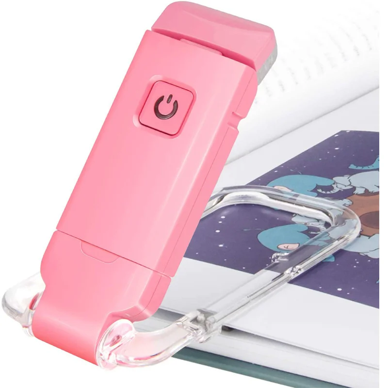 

LED USB Rechargeable Book Light Adjustable Brightness Mini LED Reading Light Eye Protection Clip Portable Bookmark Read Light