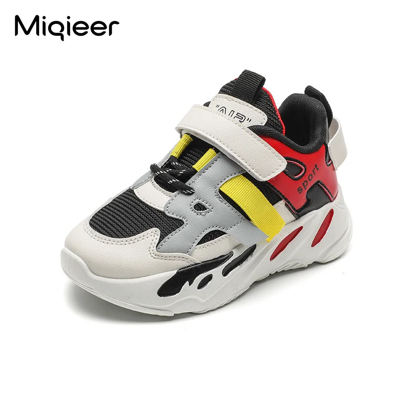 

Детские дышащие кроссовки для мальчиков и девочек, черные и белые кроссовки, спортивная обувь для прогулок и бега на открытом воздухе, Детск...