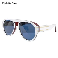 2022 new women brand designer male vintage all match sunglasses personalized round frame sunglasses ins trend candy color uv400