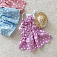 pretty flowers pet clothes cute princess skirt dog dress summer suspenders puppy soft pullover popular dog clothes