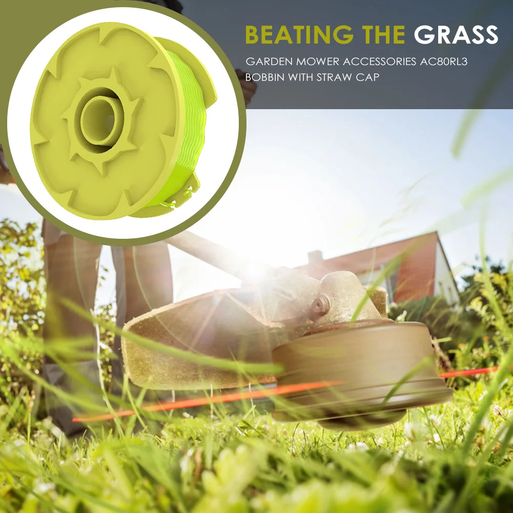 

3pcs Cordless Trimmers Heads for Ryobi AC80RL3 Strimmer Line Spool Grass Weeds Trimmer Head Weeding Brush Cutter Parts