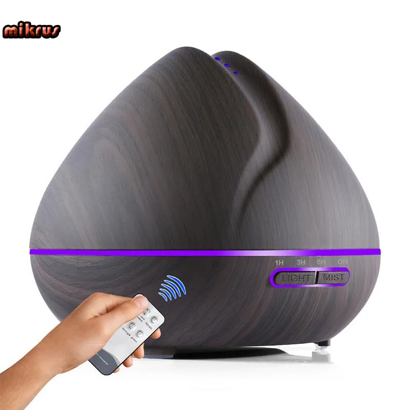 500ml Remote Control Air Aroma Ultrasonic Humidifier With Color LED Lights Electric Aromatherapy Essential Oil Diffuser for home