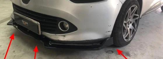 Комплект для Renault Clio 4 MK4 комплект переднего бампера кузова спойлера сплиттер