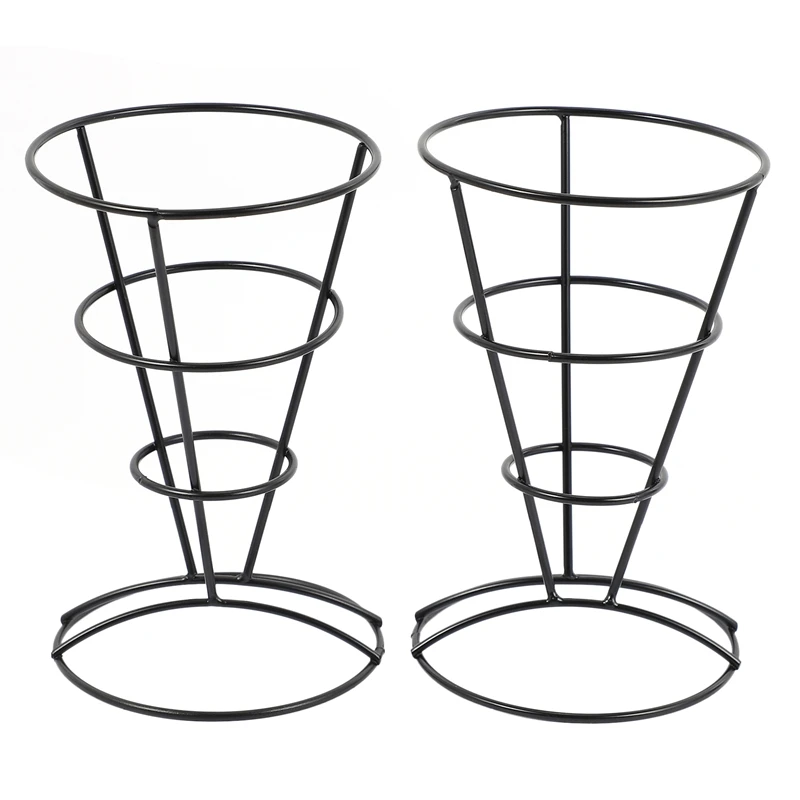 

2-Piece French Fry Stand Cone Basket Holder For Fries Fish And Chips And Appetizers