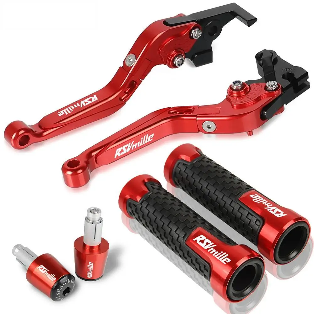 

Motorcycle CNC Aluminum Adjustable Brake Clutch Levers For APRILIA RSV MILLE Handlebar Hand Grips ends 1999 2000 2001 2002 2003